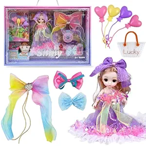 Toyshine Shiny Beauty Dollhouse Set With Dress Up Fashion Accessory Pretend Play Gift For Girls Kids Role Play Toy For Age 3+