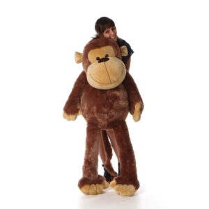 HUG 'n' FEEL SOFT TOYS Soft Toys Long Soft Lovable hugable Cute Giant Life Size Teddy Figure Bear Plush & Stuffed Toys (4 feet Monkey, Dark Brown) Lovely Teddy Figure